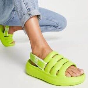 UGG Sport Yeah Sandals Lime Women Size 8.5